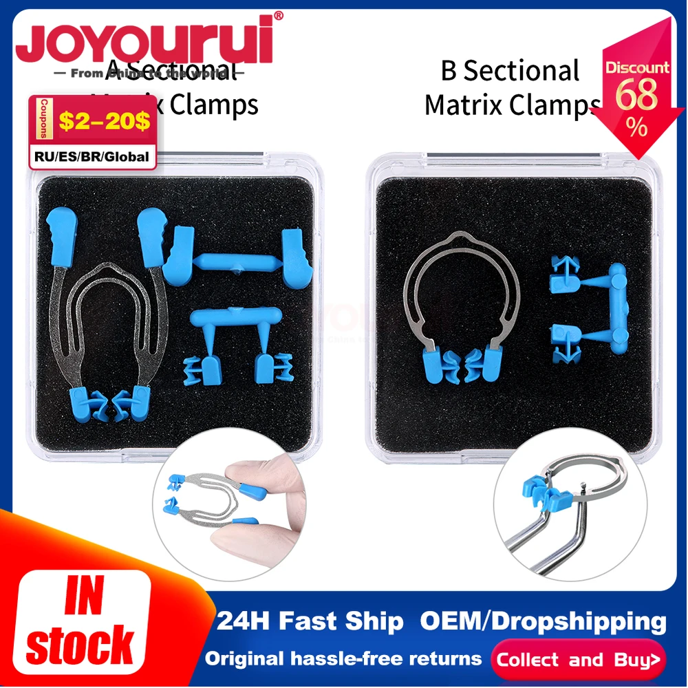 

Dental Matrix Sectional Contoured Matrices Clamps Wedges Metal Spring Clip Rings Dentist Tools Dental Forming Sheet Clip