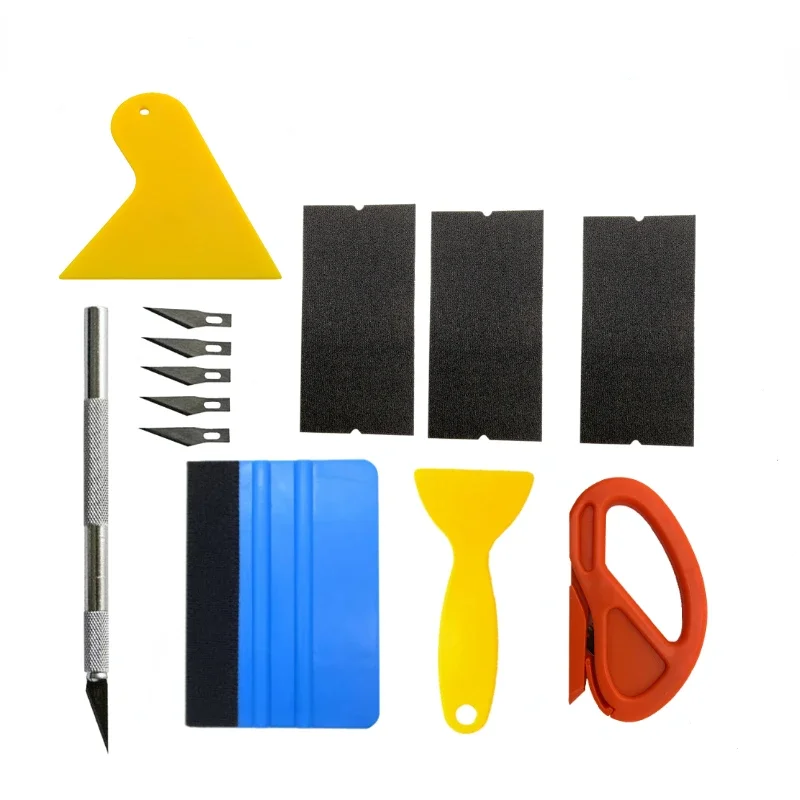 New Car Film Wrap Tools Kit Scraper Squeegee Vinyl Wrapping Tool Vehicle Sticker Installation Kit Auto Foil Car Accessories