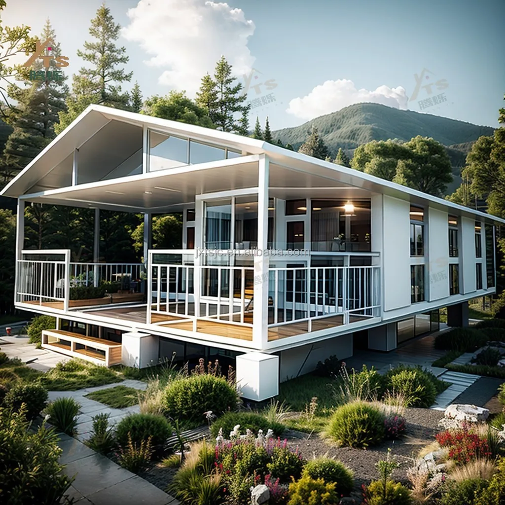 40ft Mobile Foldable Container Trailer House Wheels Prefab Home for Scenic Retreat Glamping Pod Sandwich Panel Steel