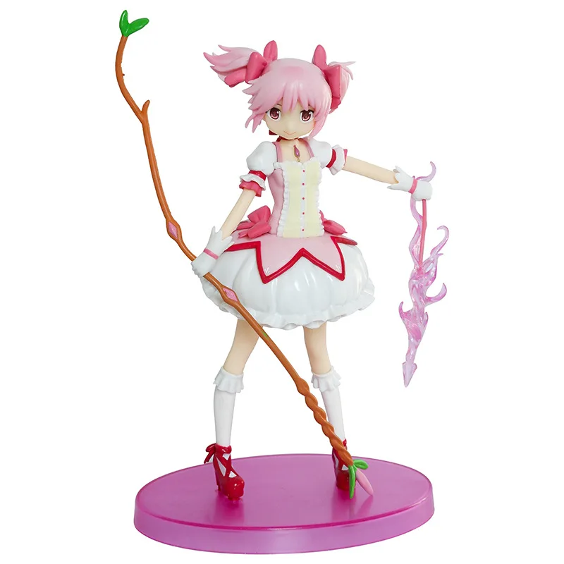 19CM Anime Kaname Madoka Miki Sayaka Figure Kawaii Girl Collection Action Figurines Model Dolls Kids Toys Gift Decor