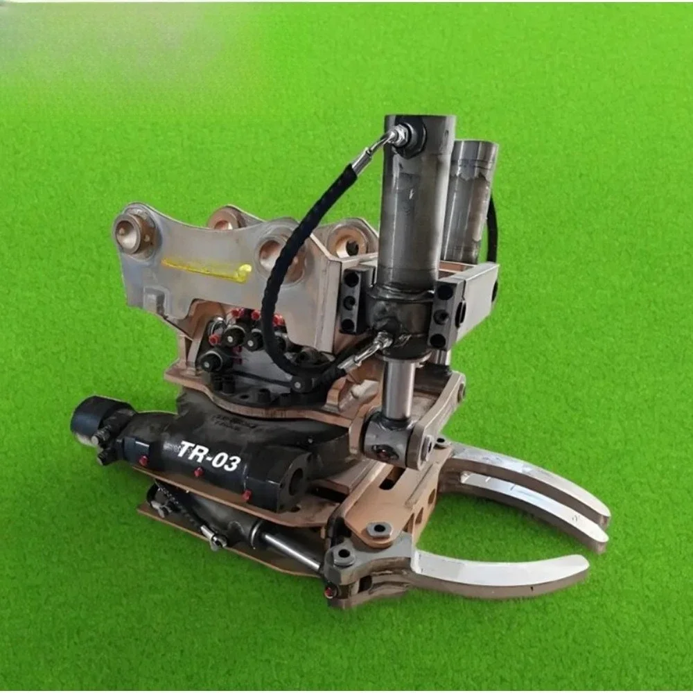 Excavator Tilt Rotator Quick Hook, Tilt Rotator with MS03 Mounting Bracket 50mm Pin Diameter and 205mm Arm Width