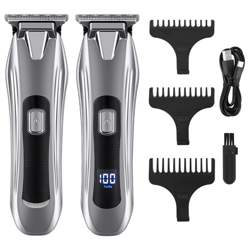 Professional Hair Clipper Beard Trimmer for Men Adjustable Speed LED Digital Hair Clipper Carving Clippers Electric Razor