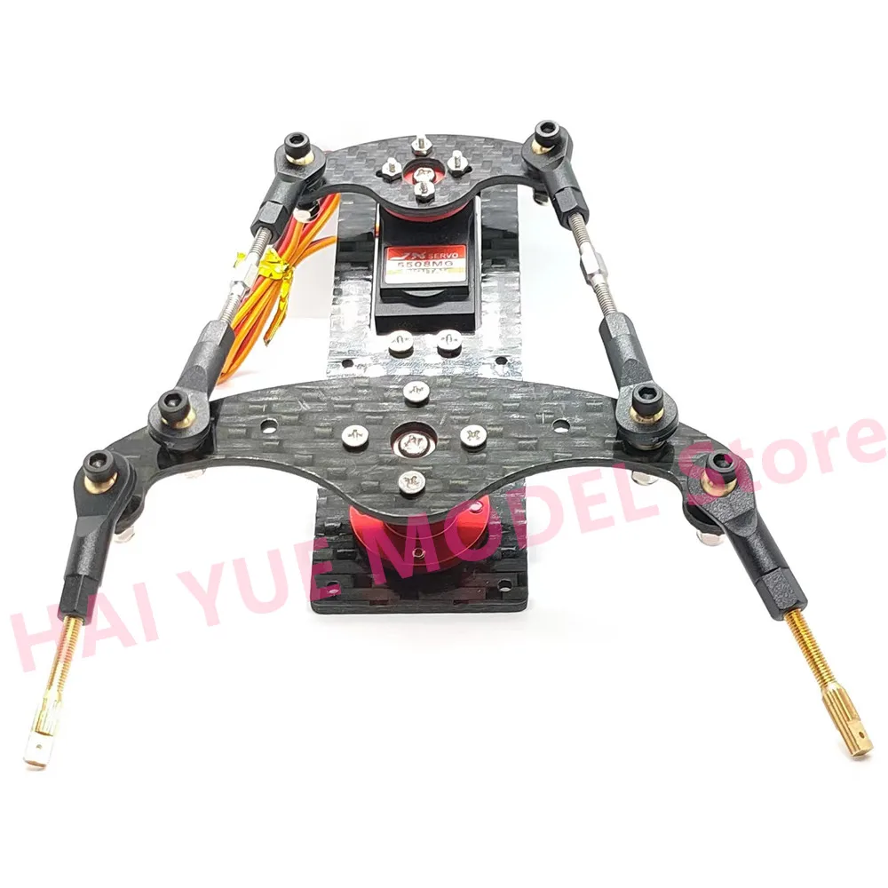 Carbon Fiber Servo Rudder Tray Mount Self Adjusting Futaba JR Kit With Offset Bellcrank Accessories for 20-50cc RC Scale Plane