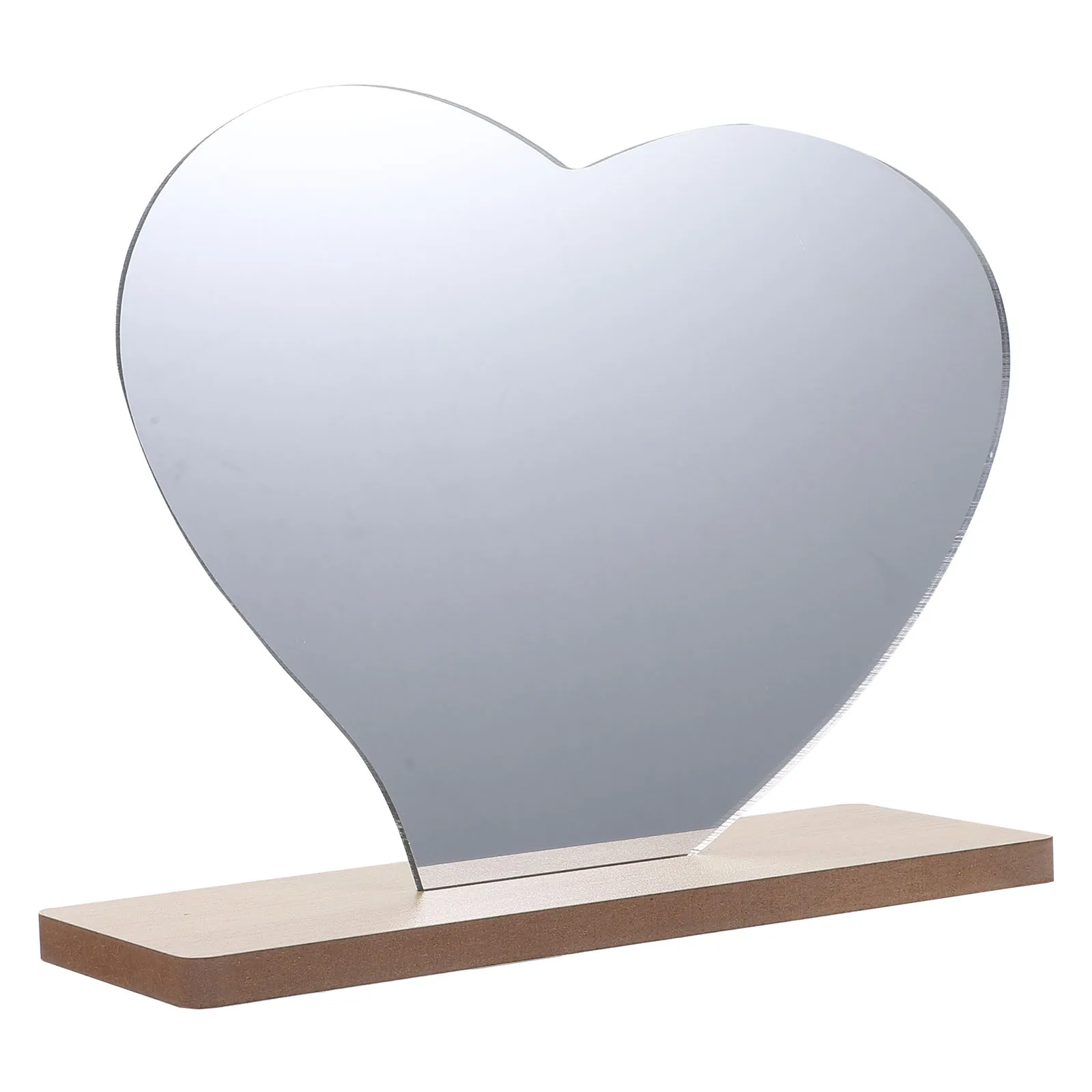 

Irregular Heart Shaped Makeup Mirror Desk Student Living Room Movable Vanity Tabletop Fashion Home Desk Mirror Stylish