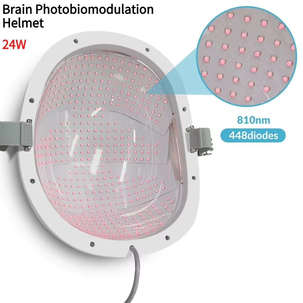 

24W PBM Brain Photobiomodulation Helmet 448 Diodes 810nm NIR Light Device for Alzheimer Parkinson Stroke Relief Brain Health