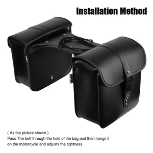 Motorrad -Fahrt -Tankbeutel, Seitengepäck Lagerbeutel, PU -Lederbeutel für Motor -Heck -Gepäck 11 Hauptverkaufs -Leder -Swing - №5