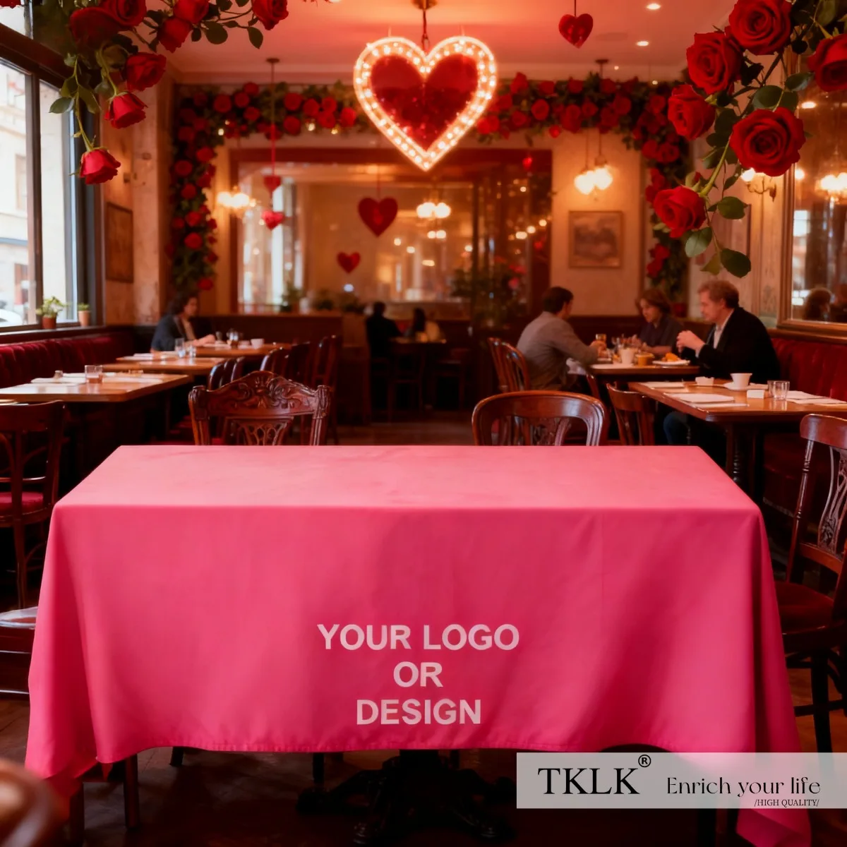 Custom Table Covers with Design, Custom Party Table Cloth, Polyester, for Weddings, Birthdays, Corporate Events, Tradeshows - view 4