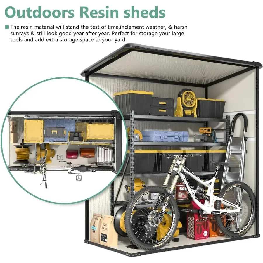 Outdoor Storage Shed for Backyard Use, Durable Polyethylene Material, Beige Color, Weather-resistant and Lockable Design