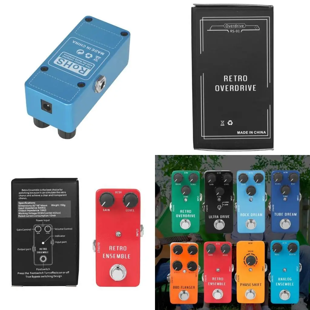 652F Aluminum Alloy Overdrive Pedal with Flexible Adjustment Practice Pedal for Guitarists and Vintage Sound Enthusiasts