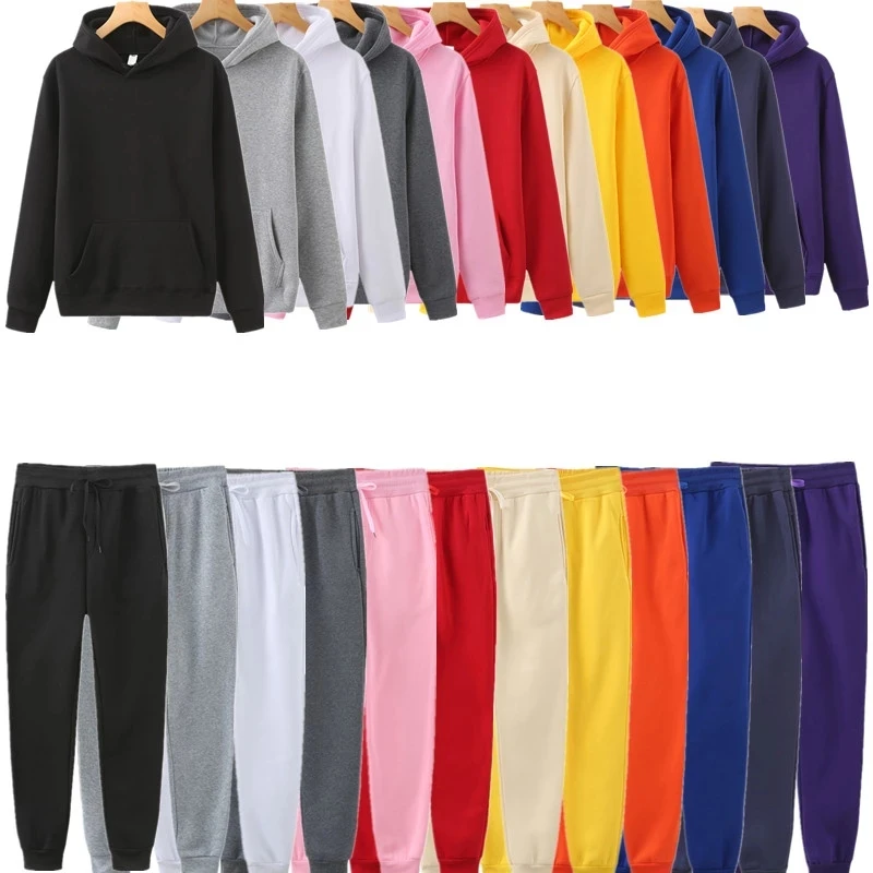 New 12 color men\'s Hoodie, fashion brand sportswear, Hoodie + sweatpants, two piece Hoodie suit, informal suit, men\'s 2024