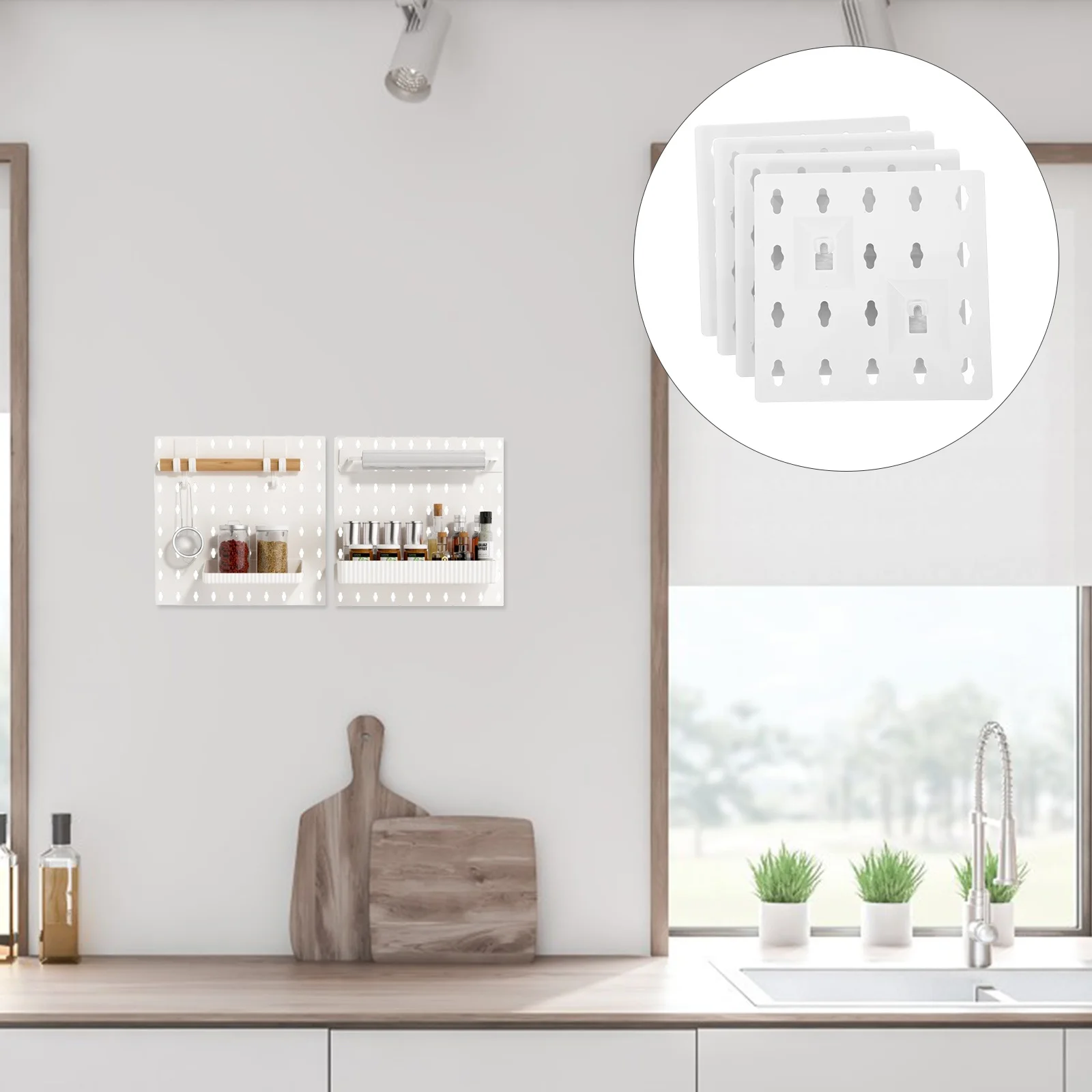 

Pegboard Wall Organizer Kit Durable Easy Clean Versatile Storage Solution Kitchen Room Bathroom Study