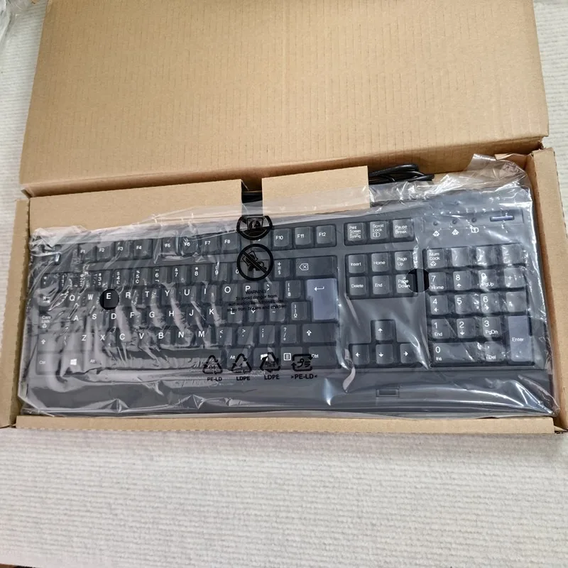 

Brazilian layout USB fingerprint identification keyboard kuf1256 for Lenovo compatible windows10 87 windows hello