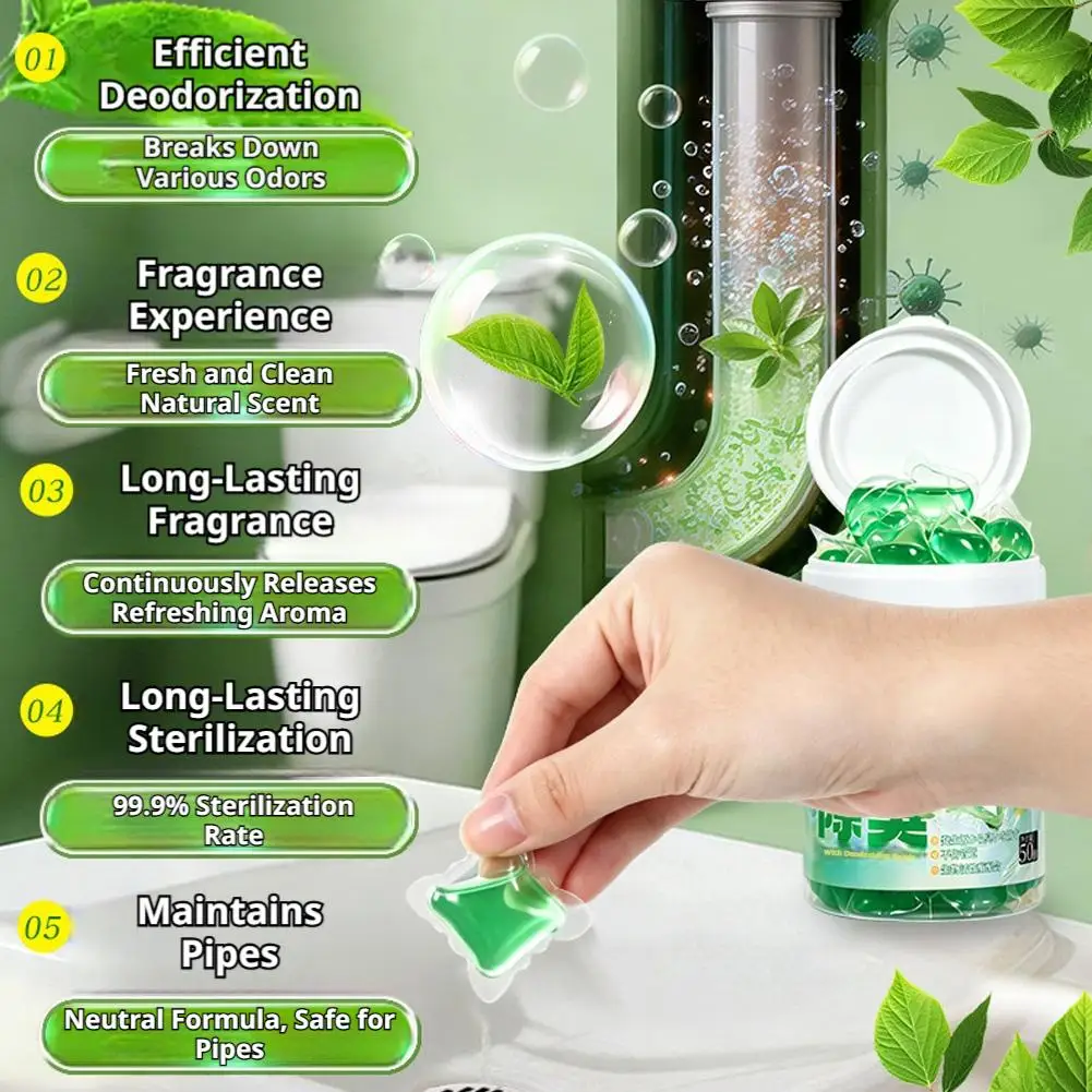 Mild Scented Drain Cleaning Gel Water Soluble Odor Remover For Household Kitchen Bathroom Sewer Pipe Toilet Cleaning Product