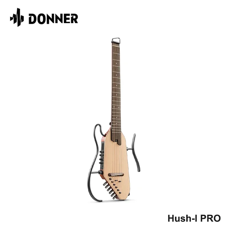 

Donner HUSH-I PRO Intelligent Light Guitar Portable Mute with Effects Tone Travel Guitar Includes guitar bag, Strap, Headphones