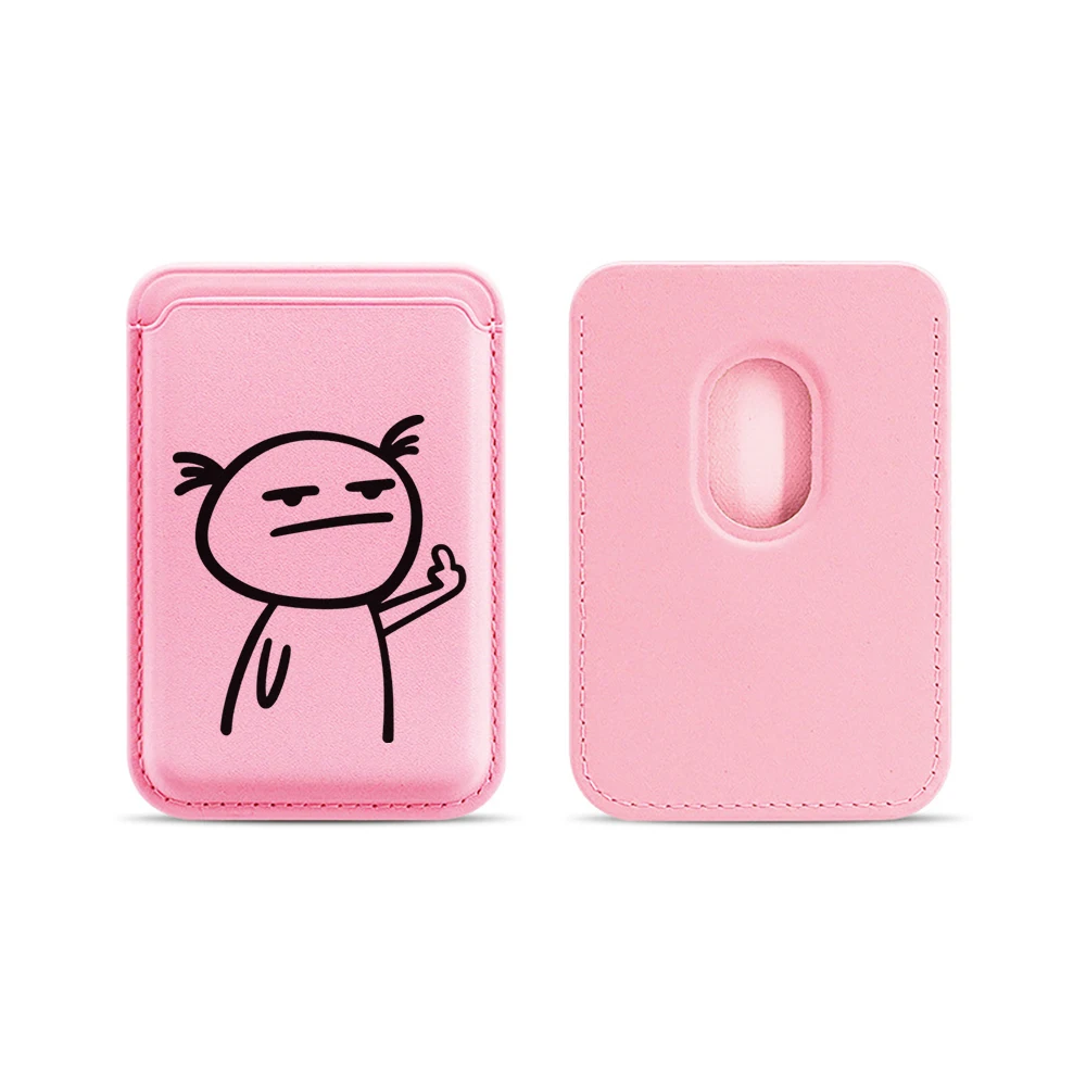 Stick Figures Leder-Kartenetui Handyhülle Kartenhalter für Magnetische Hülle Geeignet für alle iPhone Magsafe Karten-Handy-Rückseiten-Taschen – Detail 14