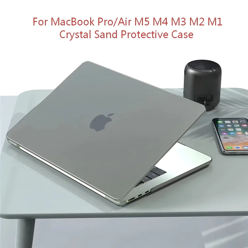 2026 Laptop Case For Macbook Air 13 15-Inch Shell M5 M4 M3 M2 M1 Chip ,MacBook Pro 13 14 16-inch Pro Max Crystal Sand Cover 2025