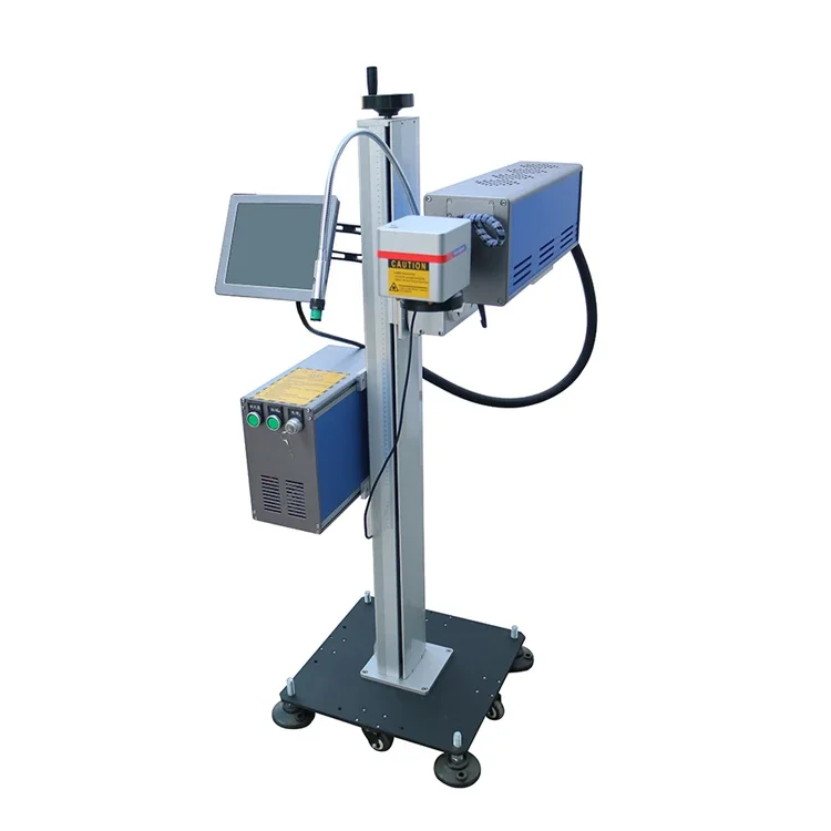

30W co2 flying marking machine for rubber bracelet