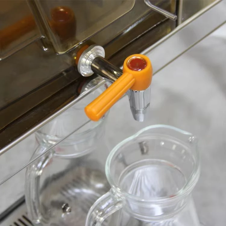 Commercial Automatic Feeding Juice Extractor 3‑Speed 370W Stainless Steel Juicer With Water Tap For Orange Lemon Pomegranate