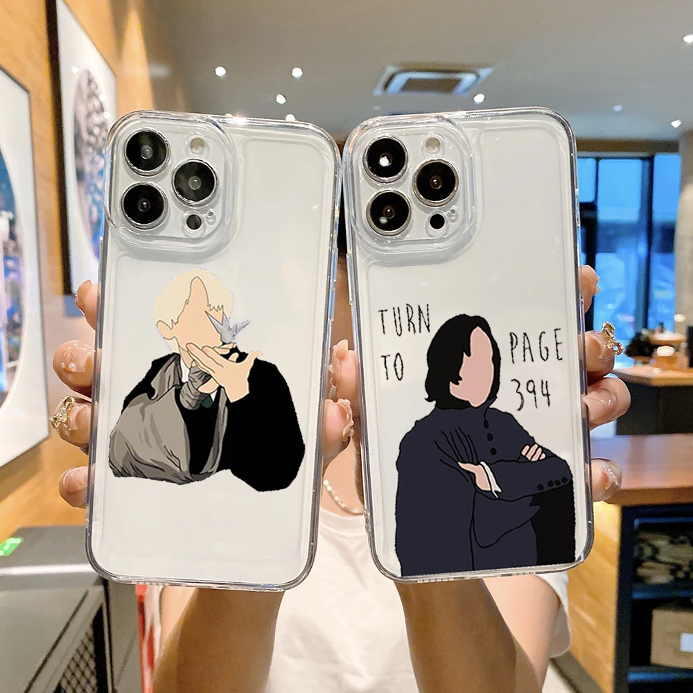 Draco Malfoy Weasley Twins Phone Case for IPhone 15 14 13 12 11 Pro MAX XS X XR 8 7 15 Plus Fashion TV Clear Soft Cover Shells