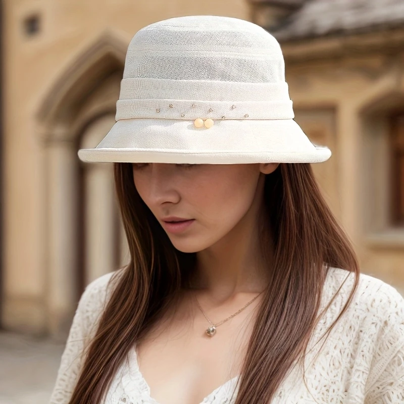 High end hat for women, thin summer sun protection hat, UV resistant sun hat, new spring and autumn fashionable fisherman hat