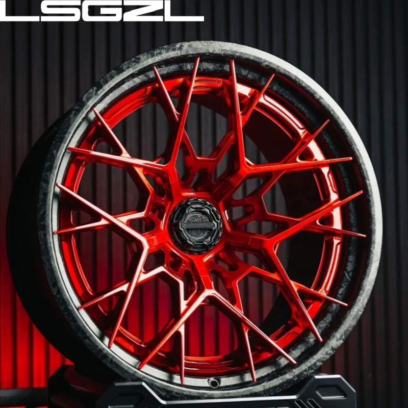 Rines de Fibra de Carbono Forjados Personalizados en Oferta, 5x120 5x130 5x127 15 17 18 20 21 22 24 26 Pulgadas para Mercedes Audi C8 C6 GTR