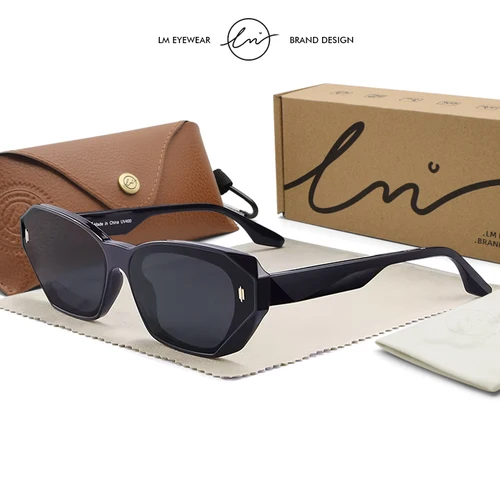 LM-Gafas de sol polarizadas con forma de ojo de gato para mujer, lentes a la moda, TR90, UV400, de alta calidad, 2024