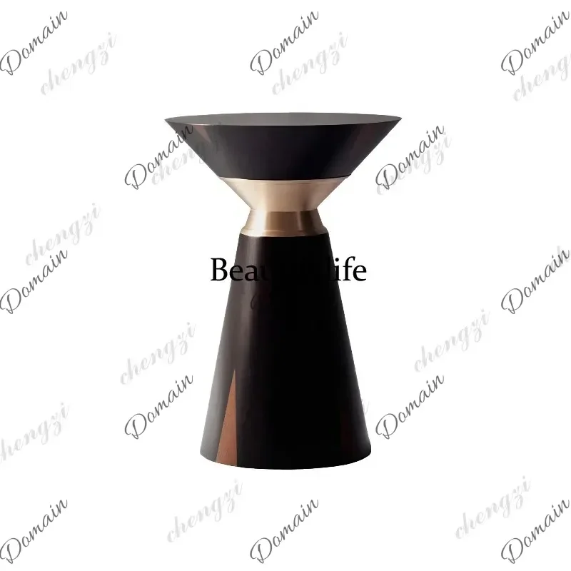 OHX Simple design light luxury creative sofa side few metal solid wood paint villa living room reception negotiation table