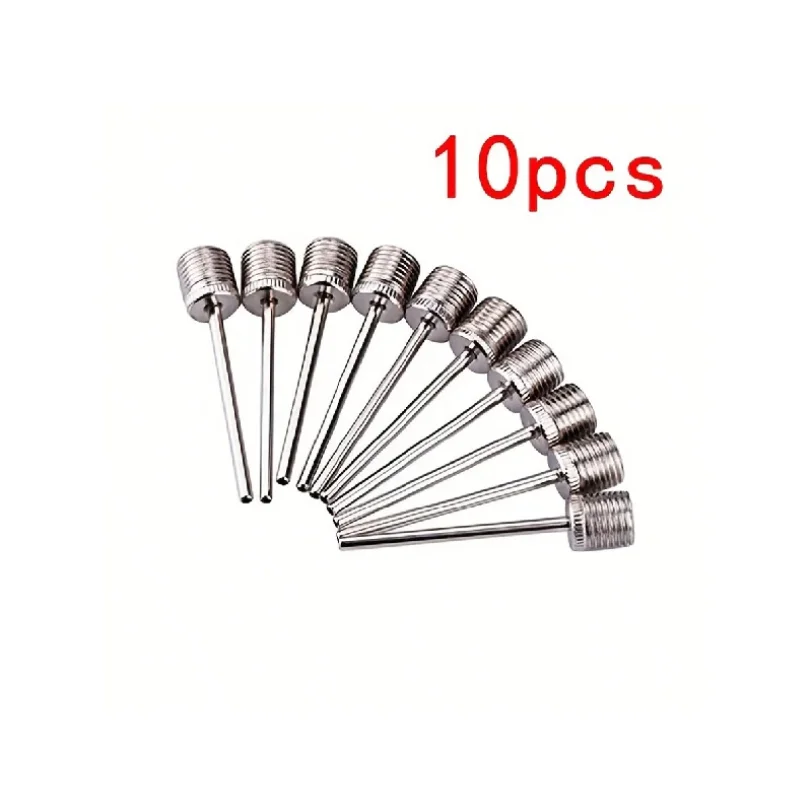 

10pcs Sport Ball Inflating Pump Needle For Football Basketball Soccer Inflatable Air Valve Adaptor Stainless Steel Pump