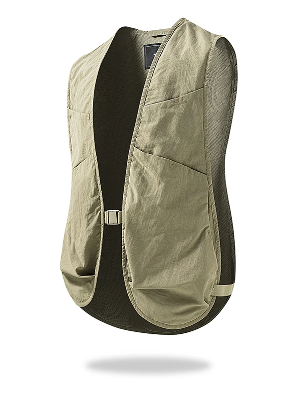 

Qui Dry Vest Men's Fiing Hiking Jaet Svel V Ne Stand Fit Urban Faion Summer Lightweight Single Button Closure