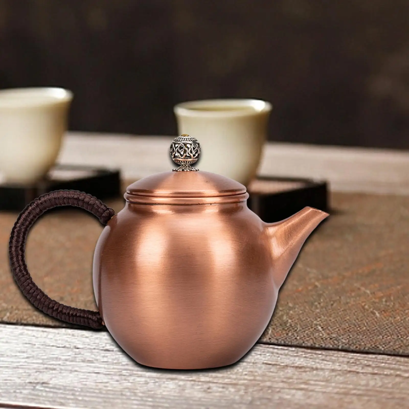 

Copper Tea Kettle Multipurpose Anti Scalding Handle Thickened Copper Pot for