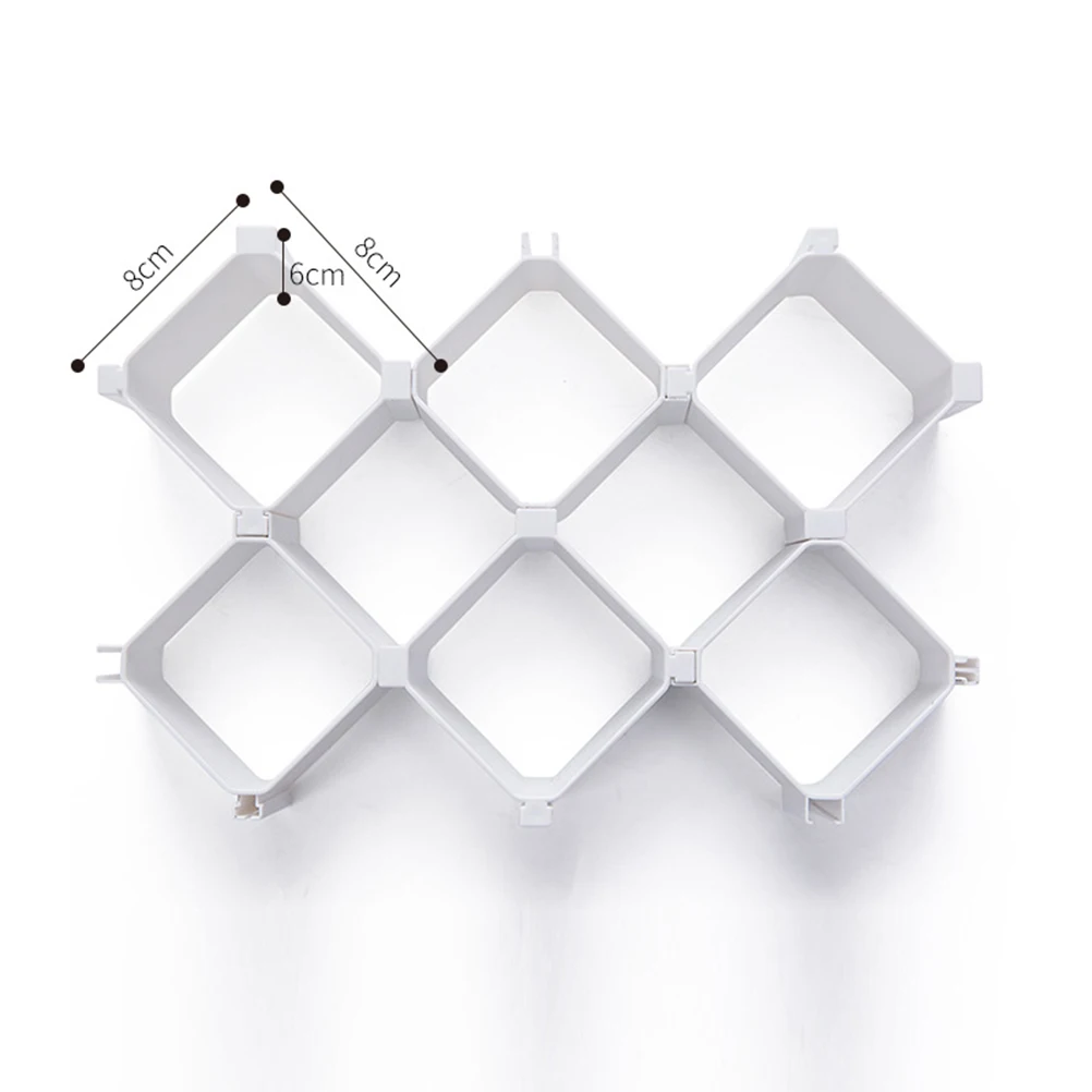 

6pcs Honeycomb Underwear Socks Storage Box Cellular Drawer Partition Plate Organizer For Bra Scarf Accessories Odor Absorbing