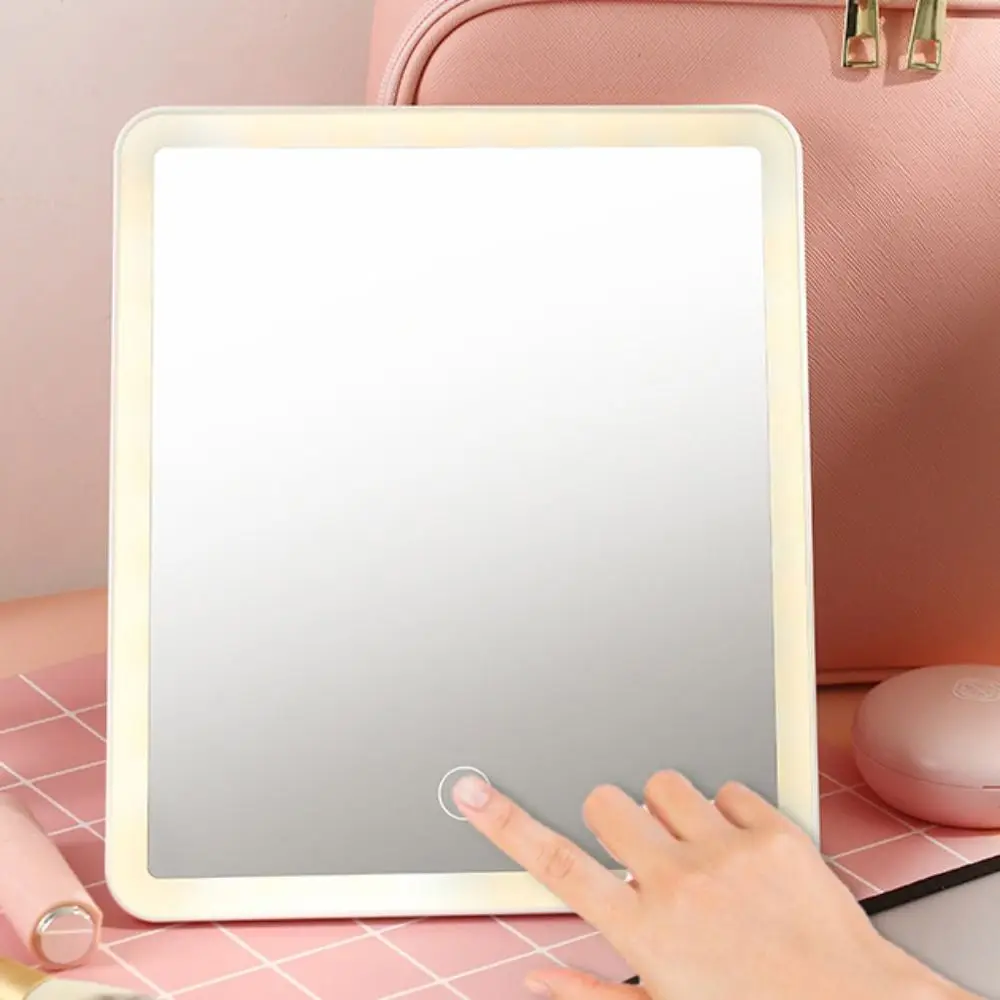 

Detachable Partition Large Capacity Makeup Bag Waterproof Adjustable Makeup Artist Bag Handheld LED Light Mirror Bag