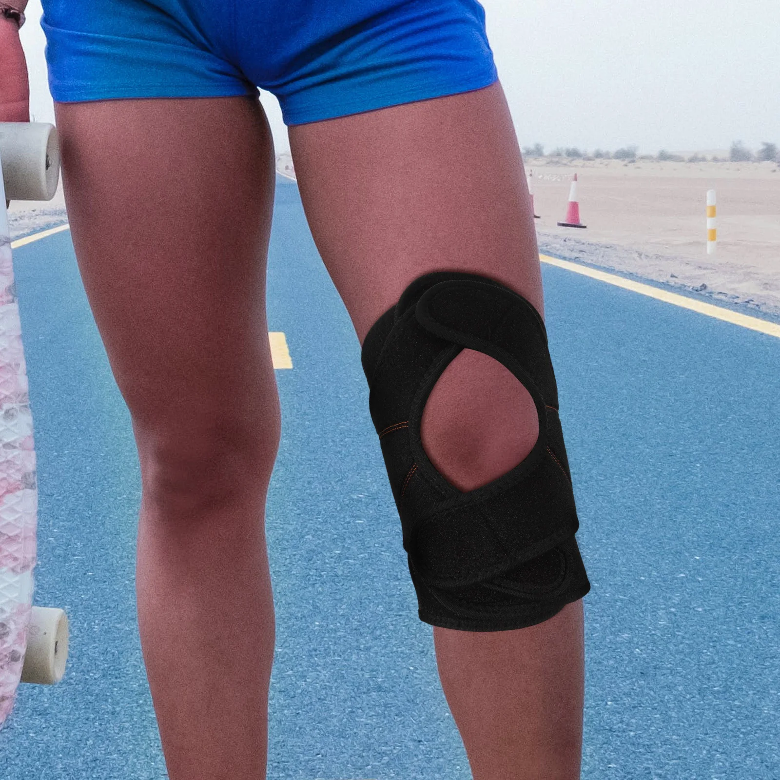 

Sport Training Knee Brace Adjustable Comfortable Non-Slip Support for Running Football Basketball Cycling Outdoor Activities