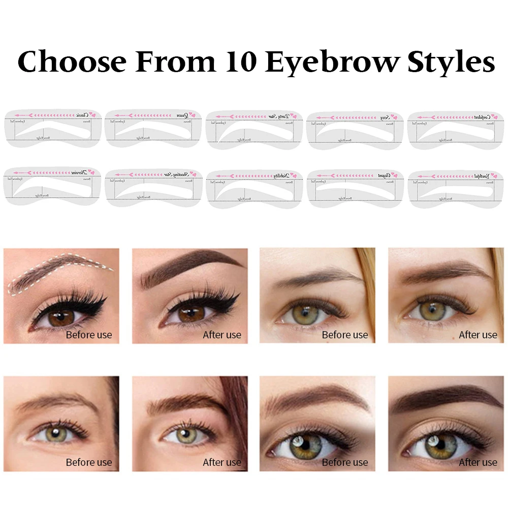 1PC Eyebrow Powder Stamp Tint Stencil Kit Cosmetics Waterproof Women's Makeup Eyebrows Enhancer Tattoo Tint for Eyebrows