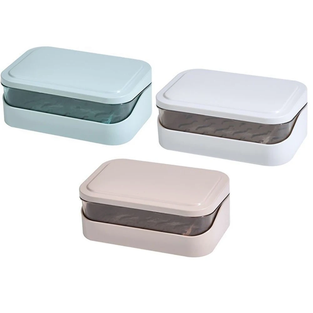 Toilet Storage Soap Case Soap Box For Home Bathroom Travel 13.2X8X5cm 1pc Creative White/Pink/Blue Color Practical