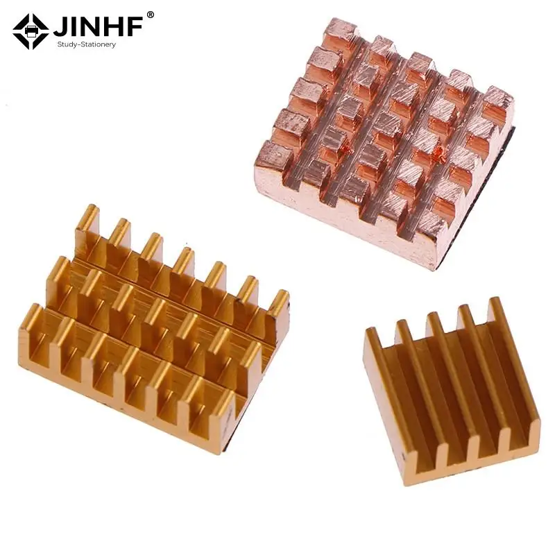 3pcs/set For Raspberry Pi 4B Copper Cooling Pad Heatsink Radiator Cooling Kit Cooler For Raspberry Pi 4 Model B Heat Sink