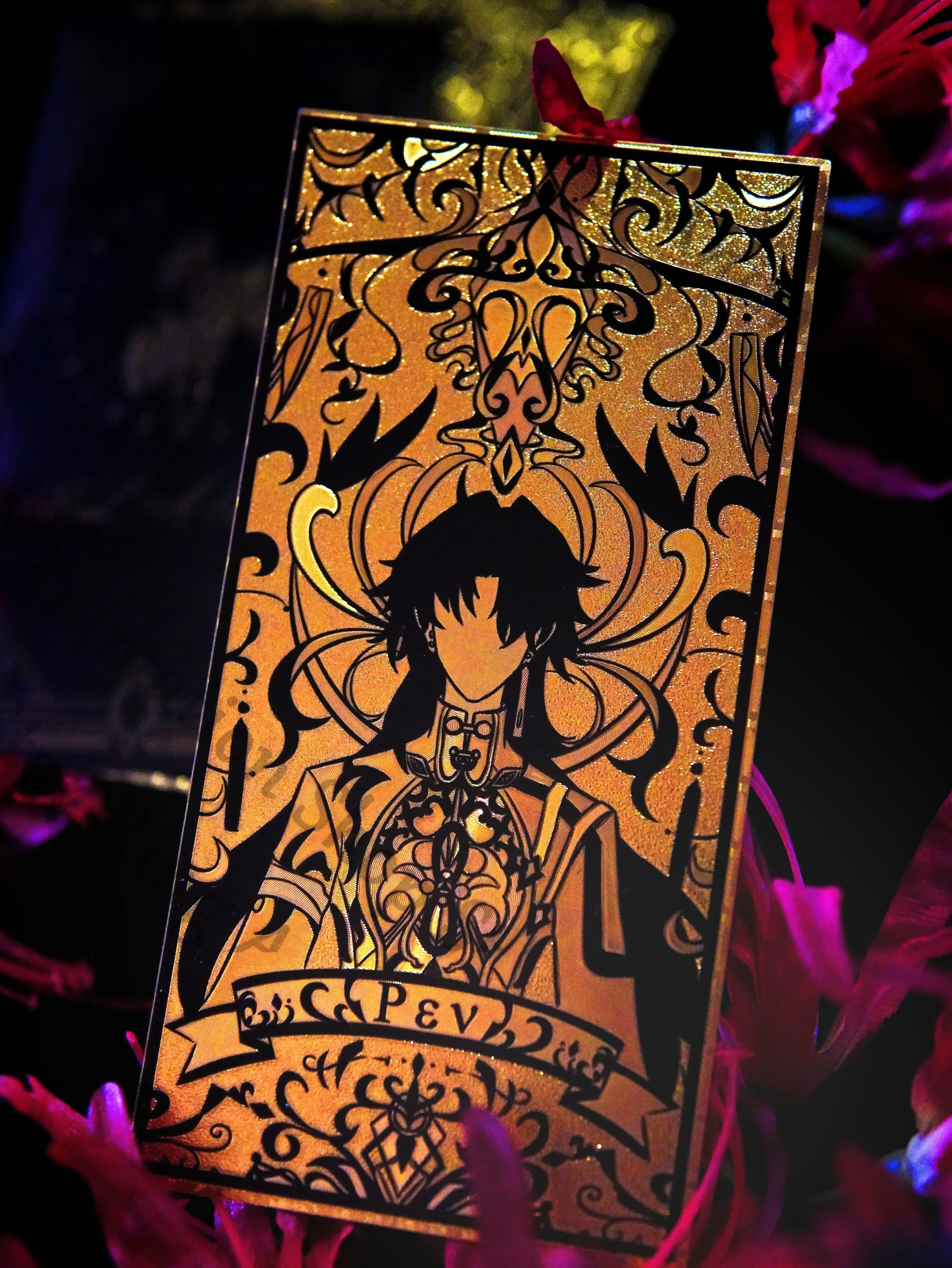 

Anime Honkai: Star Rail Blade Bookmark Sign PVC Marking Stationery School Gold Foil marks Cospaly Cartoon Gift