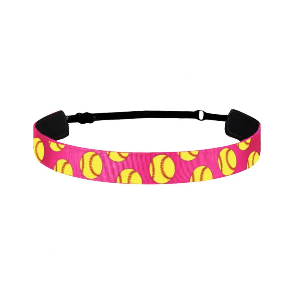 

Sports Headband Baseball Pattern Girls Soccer Athletic Headbands Set Non Slip Sports Hair Bands for Basketball for Sports