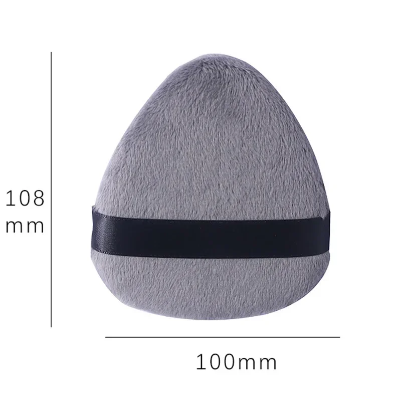 1 قطعة أسود/رمادي ماكياج نفخة إسفنجة تجميلية كبيرة شكل مروحة ماكياج إسفنجة أساس وسادة هوائية مسحوق السلس الرطب والجاف الإسفنج