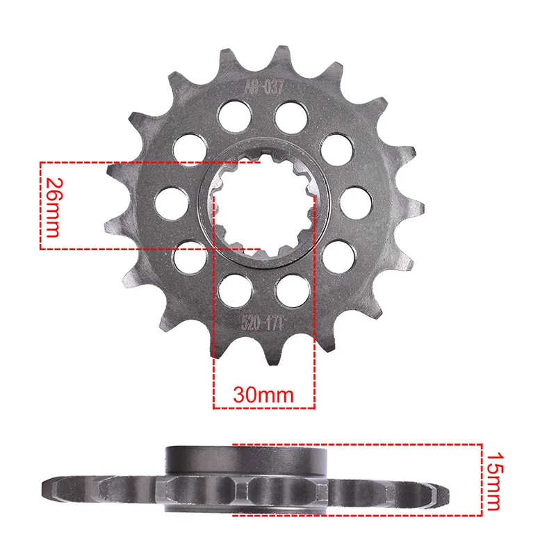 Chain520 17T Sprocket Wheel For BMW S1000 RR Sport S1000 XR 1000 HP4 2013-2022 2020 2019 2021 2018 520 Chain Conversion 17 teeth