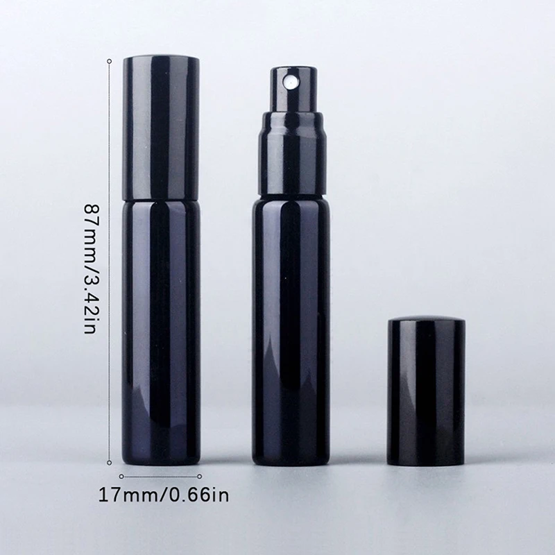 10ML Portable UV Glass Refillable Perfume Bottle With Aluminum Atomizer Spray Bottles Sample Empty Containers