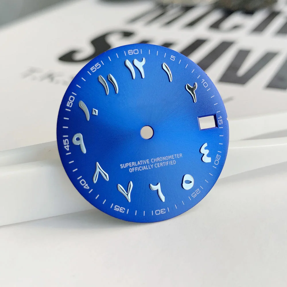 28.5mm non luminous dial NH35 Arabic logo number s logo watch dial NH35 movement improved watch accessories