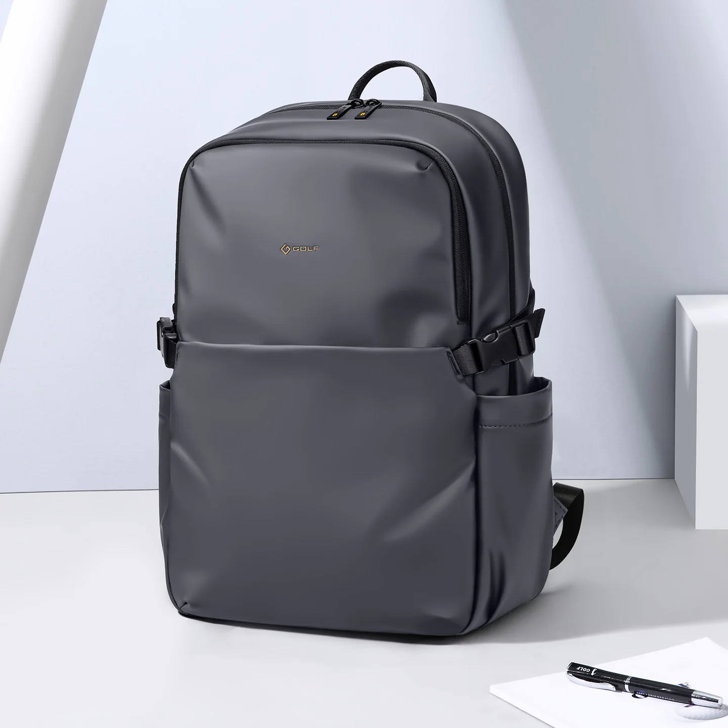 GOLF QUALITY Men's Casual Commute Backpack Multi-Compartment Waterproof Travel Backpack Large Capacity 15.6" Laptop Bag