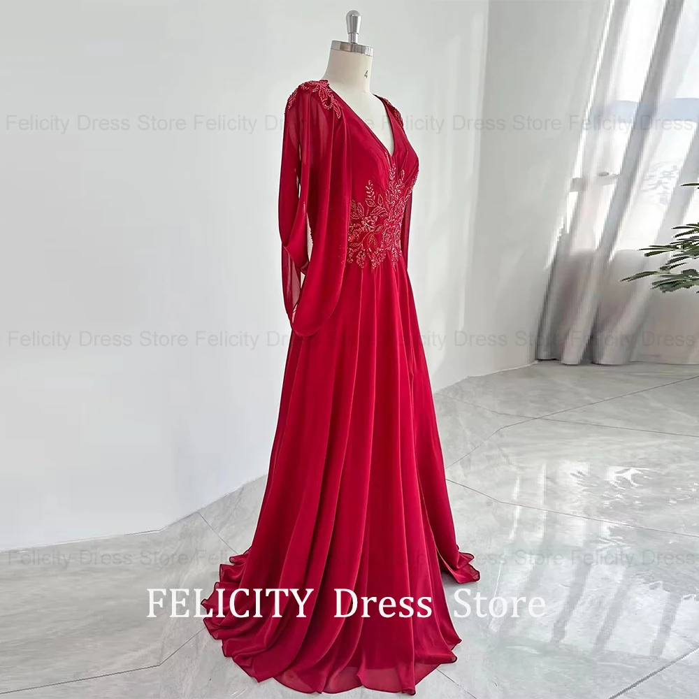 

Элегантное вечернее платье FELICITY для матери невесты, новинка 2026 года, А-силуэт, с аппликациями и пайетками, из шифона, для гостей на свадьбу
