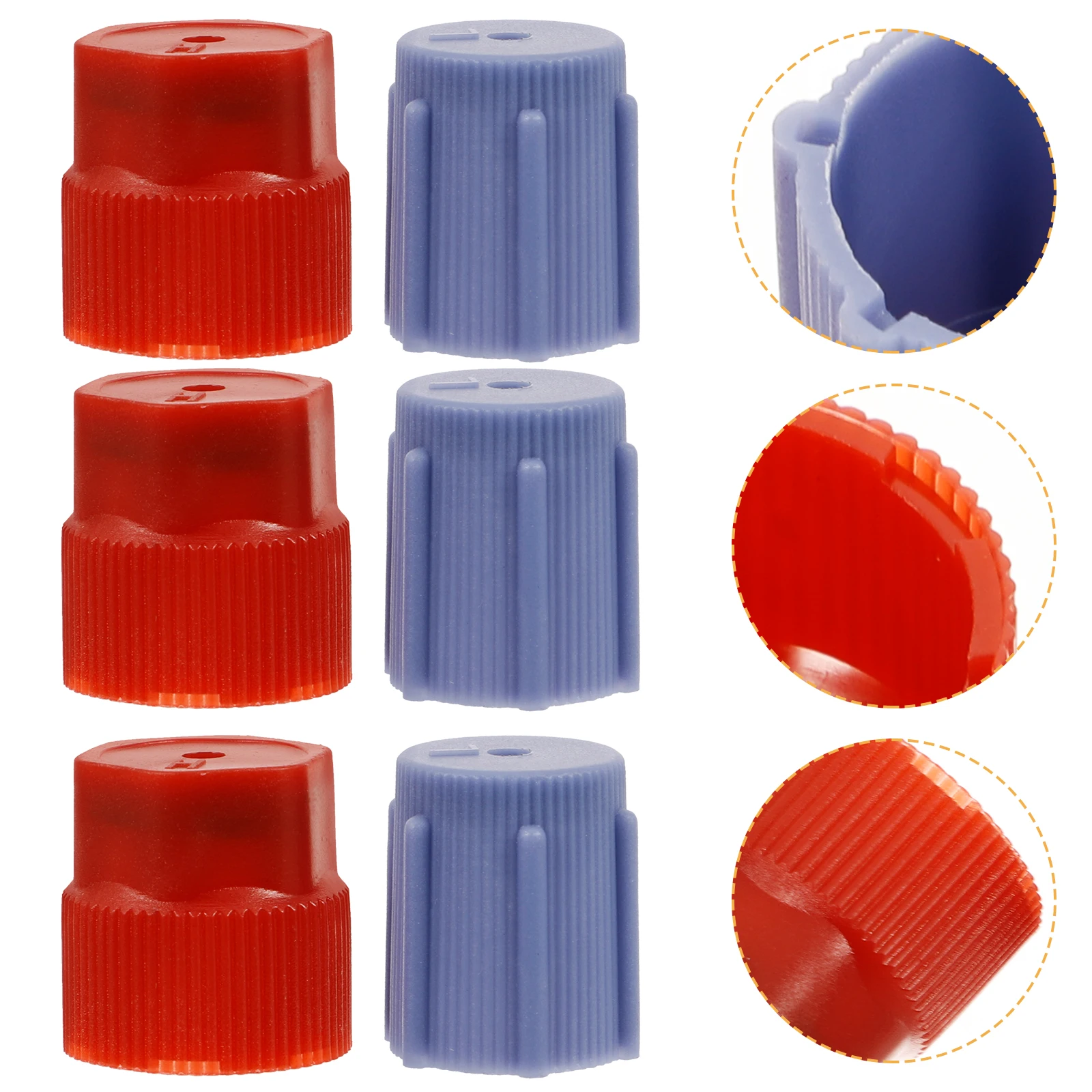 

10pcs Air Conditioning Repair Parts Low High Pressure Caps Set ABS Plastic Leakproof Charging Port Seal Valve Cover Car HVAC
