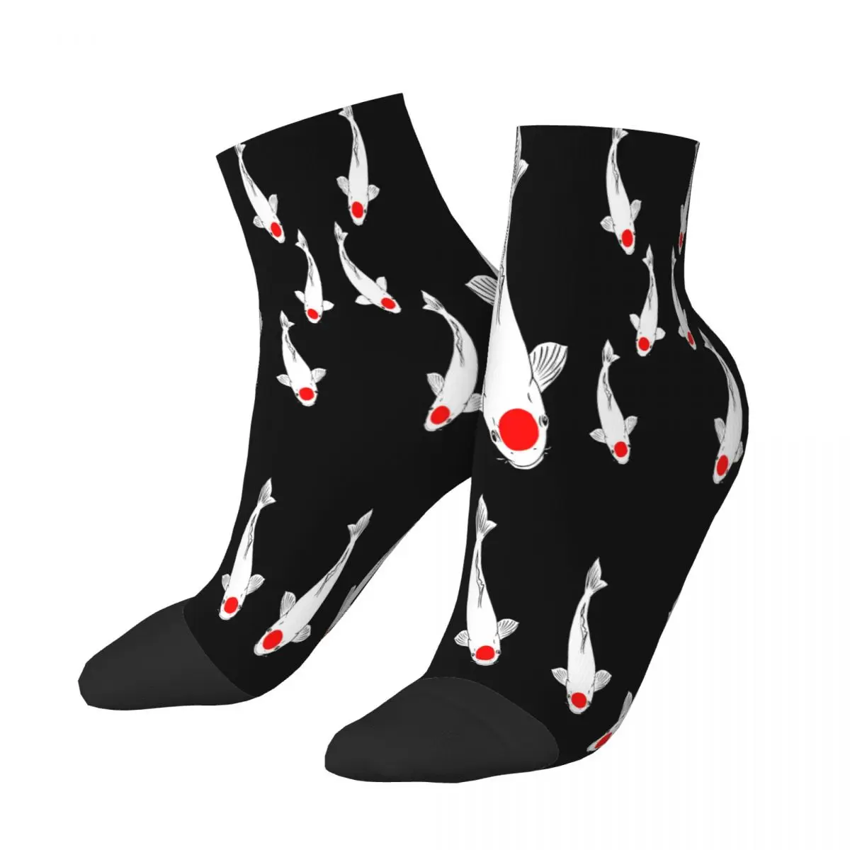 Koi Carp Tancho Ankle Socks Male Mens Women Spring Stockings Printed