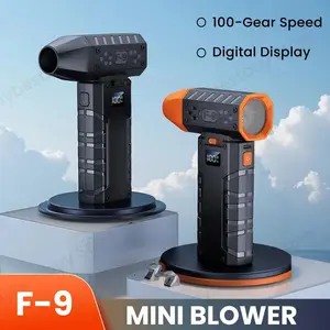 130000RPM Mini Air Blower Brushless Motor Powerful Dust Blower Battery Display LED Lighting Portable Rechargeable Turbo Fan Jet