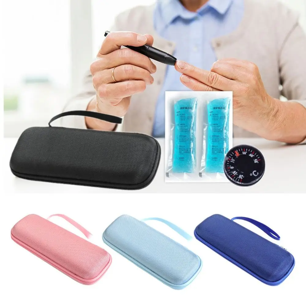 1Pc Insulin Cooling Bag EVA Thermal Insulated Insulin Cooler with Gel Waterproof Pocket Pill Protector Medicine Travel Cooler