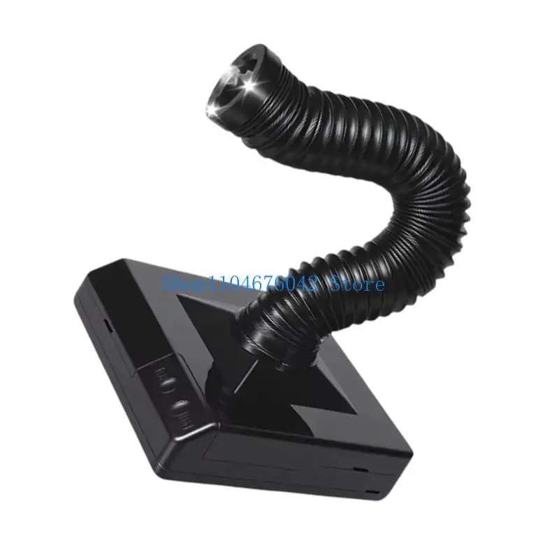 652F Soldering Iron Fume Extractor Heavy Duty Soldering Fume Exhaust Fan With Flexible Hose And LED Light