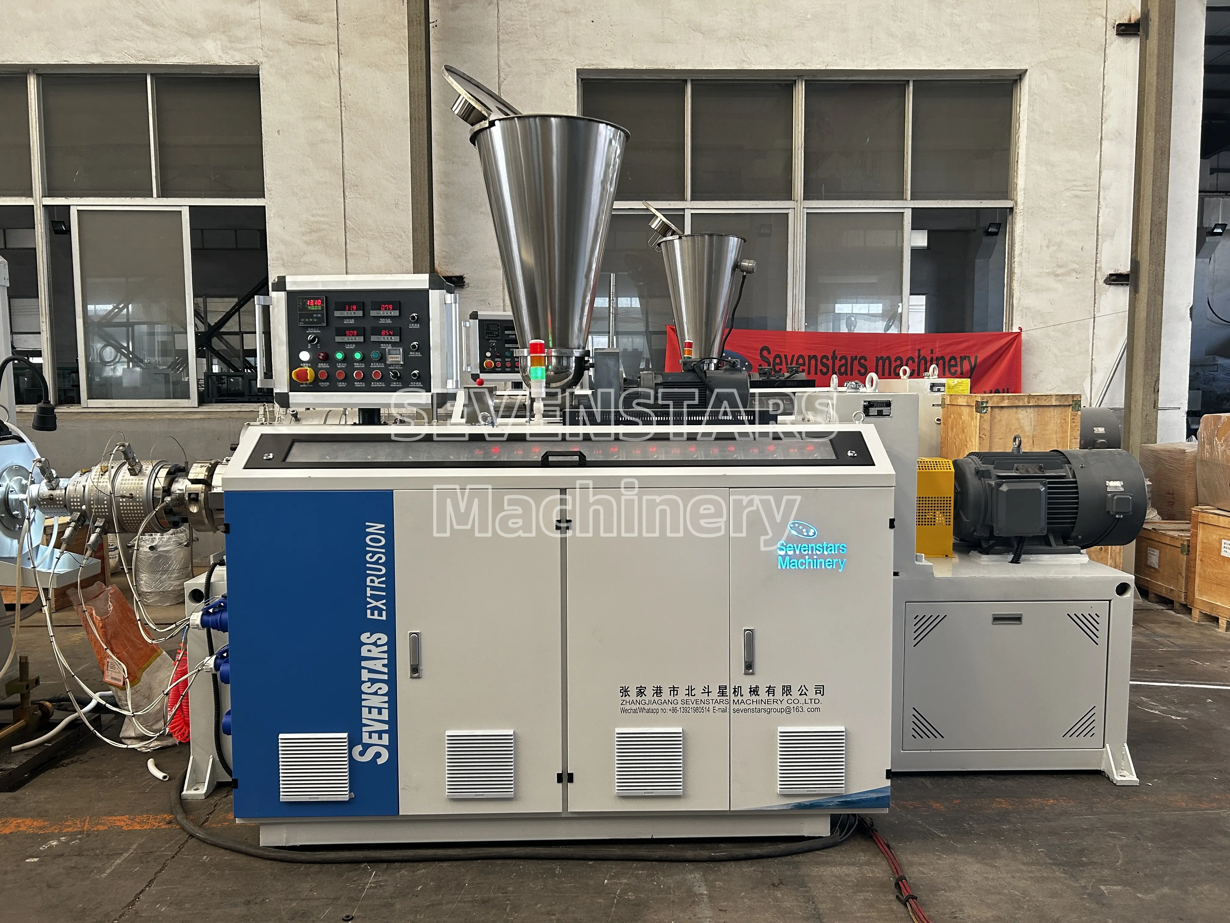 PVC Pipe Extrusion Production Line for Construction Use New Double Screw Automatic High Safety Motor & Engine Plastic